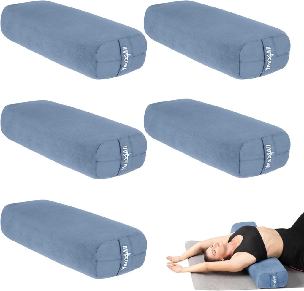 Yes4All Triple-Layer Sponge Yoga Bolster Pillow for Restorative Yoga & Meditation – Versatile Yoga Support Pillow, Balance & Poses Modification